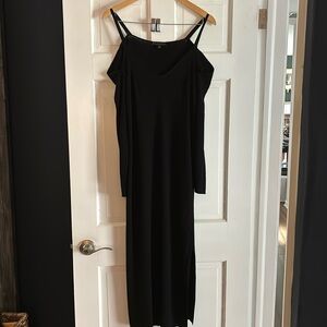 Sexy Eloquii black sweater dress.